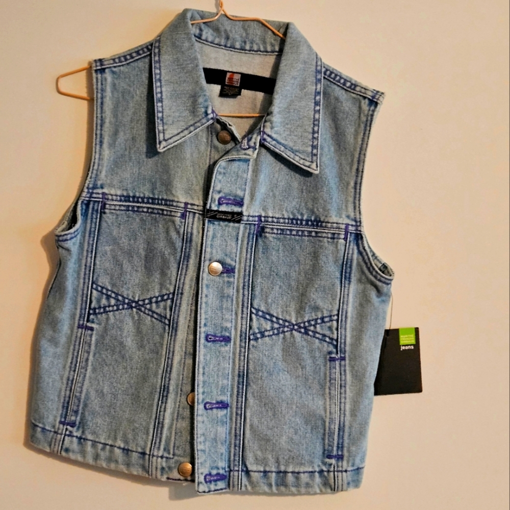 Women's size Medium denim vest NWT's - brand is Marithe Francios Girbaud